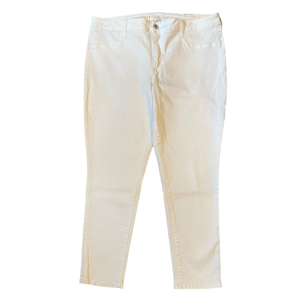 AMERICAN EAGLE Jegging Jeans White Next Level Stretch Denim Womens Size 20 Short